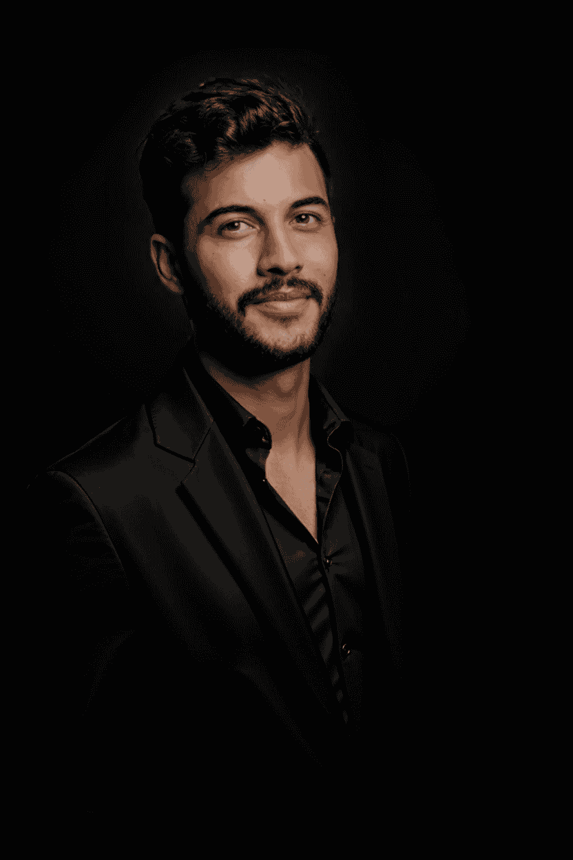 Portrait of a smiling man in a black blazer