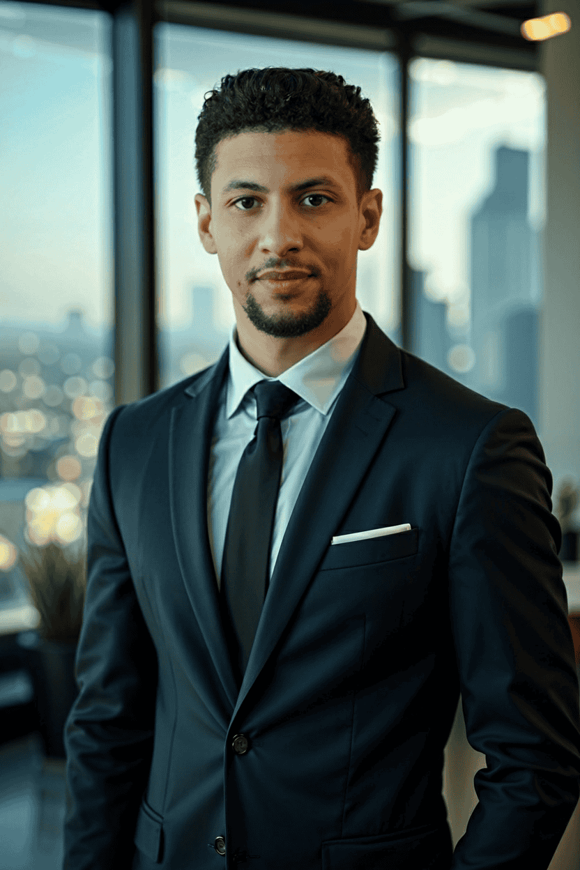 Man hiking in the mountains with a scenic background